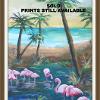 Flamingo Beach 24hx18w - seascape